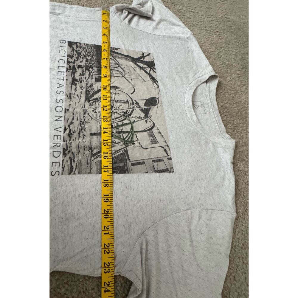 anjelah Graphic T Shirt XL Bicycle Print Bicicletas Son Verdes Gray Tee - Picture 5 of 6